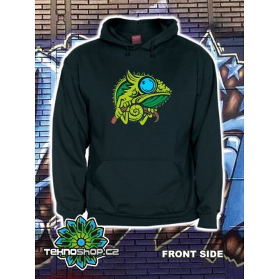 Teknoshop Chameleon tekno s potiskem černá – Zboží Dáma