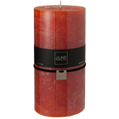 Oválná oranžová svíčka XXL - 10*10*20 cm - J-Line by Jolipa – Hledejceny.cz
