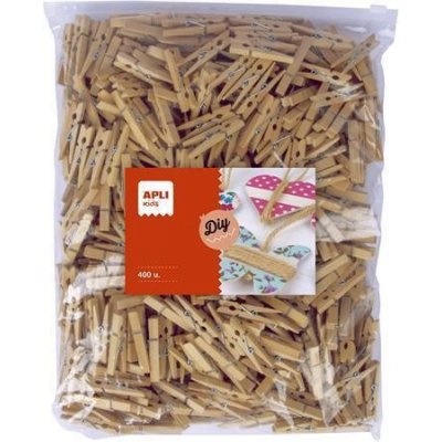 Apli kolíčky na prádlo mini dřevěné 48 x 6 mm 400 ks – Zboží Dáma