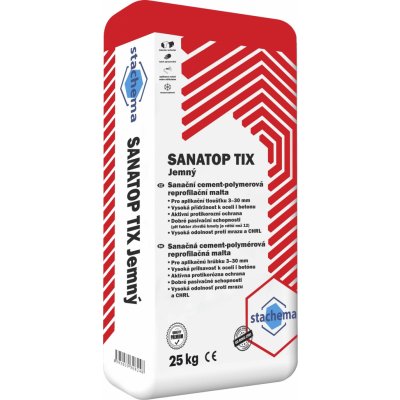 Stachema SM450 SANATOP TIX Hmota reprofilační jemná 25 kg – Hledejceny.cz
