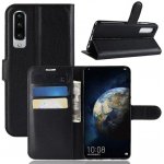 Litchi peněženkové pouzdro na Huawei P30 - černé – Sleviste.cz