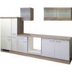 Flex Well Kuchyňský blok Samoa 300 cm barva čela bílá sonoma dub matná barva korpusu sonoma dub – Sleviste.cz
