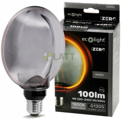 ECOLIGHT Dekorativní LED žárovka E27 4W 100lm G130 - řada ZERO – Hledejceny.cz