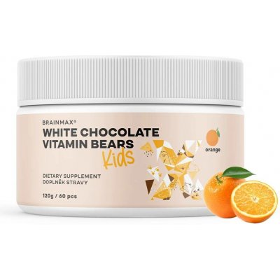 BrainMax KIDS White Chocolate Vitamin Bears, Orange 60 ks – Hledejceny.cz