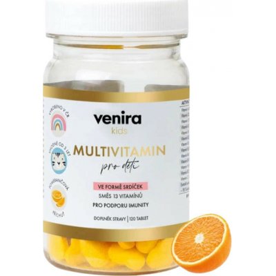 Venira kids Multivitamin pomeranč 120 tablet – Hledejceny.cz