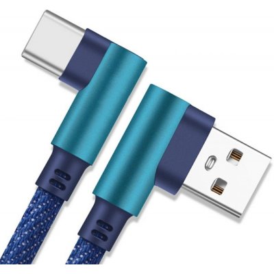 Kaxl KK21U úhlový USB-A, USB-C, 1m, modrý – Hledejceny.cz