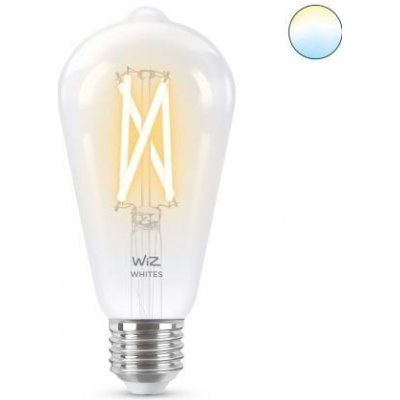 WiZ LED žárovka filament E27 ST64 7W 806lm 2700-6500K IP20, stmívatelná – Hledejceny.cz