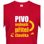 Bezvatriko.cz pánské tričko Pivo nejlepší přítel člověka Canvas pánské tričko s krátkým rukávem 2047 červená – Zbozi.Blesk.cz