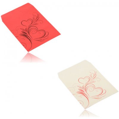 Šperky Eshop Dárková obálka z matného papíru motiv srdíčkového ornamentu Y16.05 Bílá – Zboží Dáma