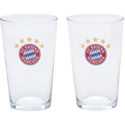 FotbalFans FC Bayern Mnichov s barevným znakem sada 2 x 300 ml