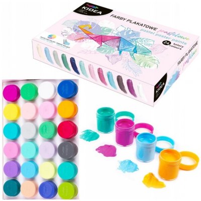 Kidea temperové barvy v kelímku, pastelové, 24 ks FPP24KKA – Hledejceny.cz