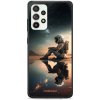 Pouzdro a kryt na mobilní telefon Samsung Pouzdro Mobiwear Glossy Samsung Galaxy A52 / A52s 5G - G003G Astronaut na samotce