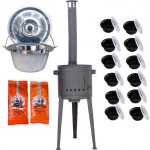 Green home kotlík na guláš nerez INOX 0,8 mm 22 l, Green home poklice nerez INOX, Green home vysoká HODO žáruvzdorná kotlina (2,0 mm) 42 cm PLUS 600, paprikový pepř na guláš 2 x 100 g, plastové boxy ( – Sleviste.cz