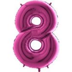 Grabo Nafukovací balónek číslo 8 růžový 102 cm extra velký – Zboží Dáma