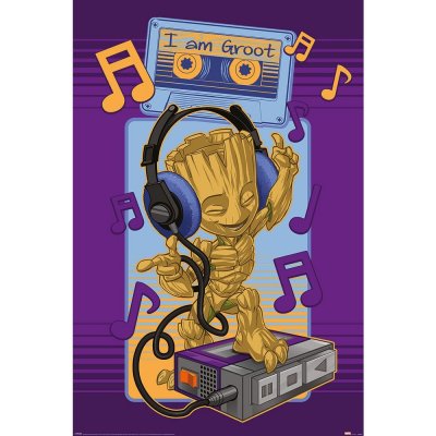 Pyramid International Plakát Guardians of the Galaxy - Groot Cassette – Hledejceny.cz