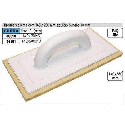 Vorel Hladítko filcové bílý filc 5mm rozměr 280x140mm – Zboží Mobilmania