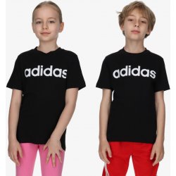 adidas Dětské bavlněné tričko U LIN černá s potiskem