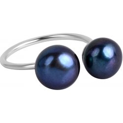 JwL Luxury Pearls Stříbrný prsten s modrou dvojperlou JL0433