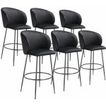 Tectake 405865 luana samet černá / černá 6 ks – Hledejceny.cz