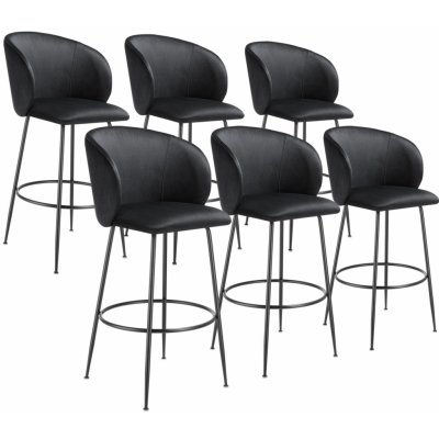 Tectake 405865 luana samet černá / černá 6 ks – Hledejceny.cz