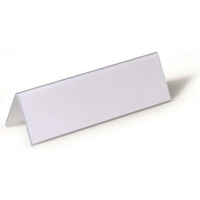 Jmenovka na stůl DURABLE 61/122x210mm, balení 25ks – Sleviste.cz