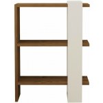 Knihovna Gaye Walnut White – Zboží Mobilmania