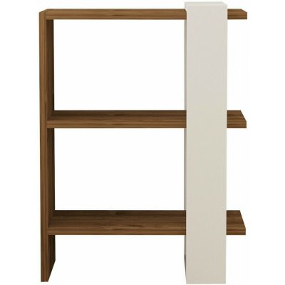 Knihovna Gaye Walnut White – Zboží Mobilmania