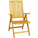 Zahradní židle a křesla DIVERO skládací židle z týkového dřeva 2 kusy