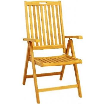 DIVERO skládací židle z týkového dřeva 2 kusy