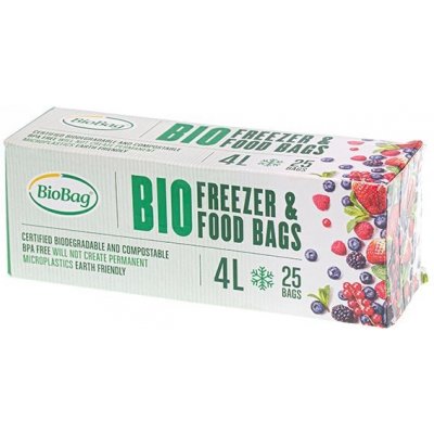 BioBag Kompostovatelné sáčky na potraviny do mrazáku - 4l - 25ks – Zboží Dáma