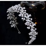 B-TOP Čelenka do vlasů s AAA zirkony TA169 Druh barvy: Stříbrná – Hledejceny.cz