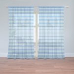 Sablio Záclony Světle modré pruhy: 2ks 150x250cm – Hledejceny.cz