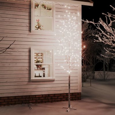 vidaXL Bílá bříza 672 teplých bílých LED diod 400 cm – Hledejceny.cz