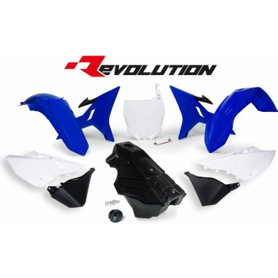 Rtech sada plastů Yamaha REVOLUTION KIT pro YZ 125/250 02-21 modro-bílo- 7 dílů černá | Zboží Auto