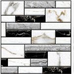 Impol Trade 3D PVC TPWP509 30 x 30 cm šedo-černá 1ks – Sleviste.cz