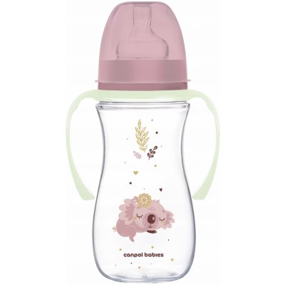 Canpol babies Antikoliková lahev EasyStart Sleepy Koala růžová 300 ml – Zboží Dáma