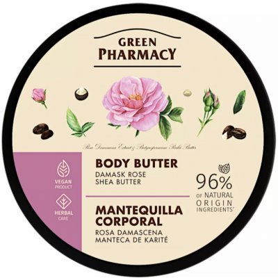 Green Pharmacy tělové máslo růže a bambucké máslo 200 ml – Zboží Dáma