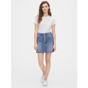 Sukně high rise distressed denim skirt modrá