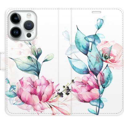 Pouzdro iSaprio Flip s kapsičkami na karty - Beautiful Flower Apple iPhone 15 Pro