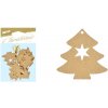 Vánoční dekorace MFP Paper 8885855 stromek závěs dřevěný zlatý 12ks/4,5cm XC20181275