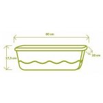 Plastia Samozavlažovací truhlík MARETA 17,5 x 60 x 19,5 cm slonová kost sv. + vínový – Zboží Dáma