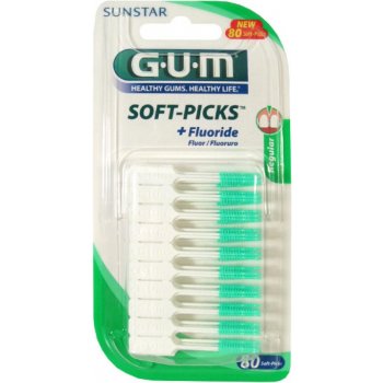 GUM Soft-Picks masážní mezizubní kartáčky s fluoridy velikost Regular ISO 1 80 ks