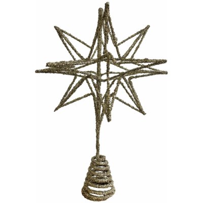 SHISHI Hvězda na špici vánočního stromečku zlatá 23 cm