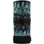 Rituall nákrčník s flisem LÍSTKY černá tyrkysová – Zboží Dáma