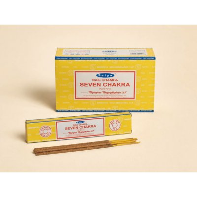 Satya Vonné tyčinky Nag Champa Seven Chakra sedm čaker 15 g – Sleviste.cz