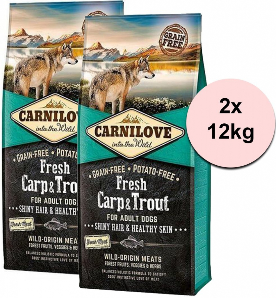 Carnilove Fresh Carp & Trout for Adult Dogs 2 x 12 kg