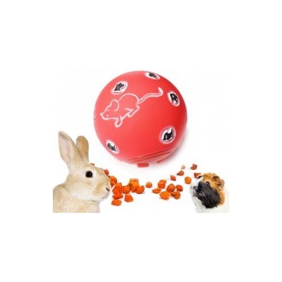 Trixie Míček na pamlsky pro králíky morčata a potkany tmavší růžová 7 cm