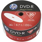 HP DVD-R 4,7GB 16x, printable, bulk, 50ks (DME00070WIP-3) – Zboží Živě