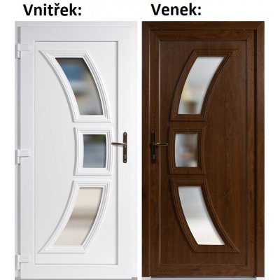Soft Vchodové dveře 3D 5901 Zlatý dub / Bílá levé 98 x 198 cm – Hledejceny.cz