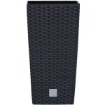 Prosperplast Květináč Rato square 40 x 40 x 75 cm antracit – Zboží Dáma